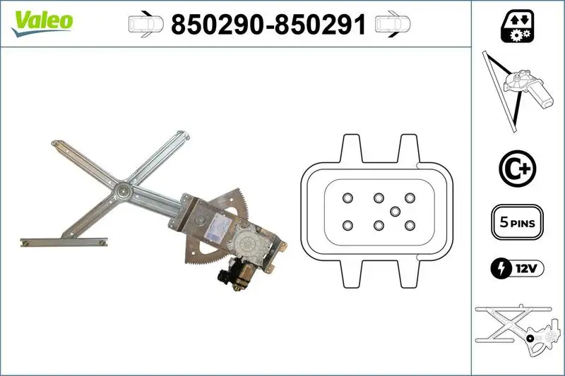 VALEO 850290 Ön Cam Krikosu (Sol) resmi