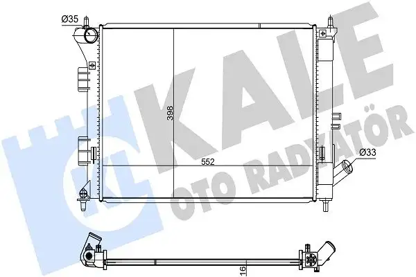 KALE 347785 Radyatör 253103X011 resmi