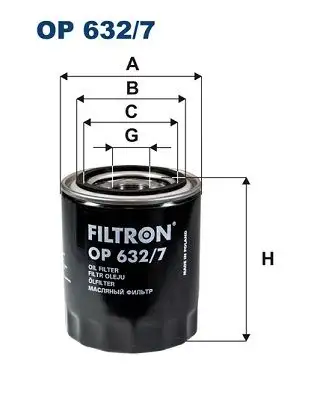 FILTRON OP632/7 Yağ Filtresi 263104A010 resmi
