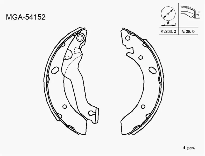 MGA 54152 Arka Fren Balatası 5830529A00 resmi