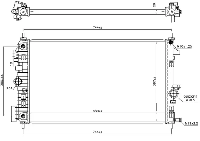 ORIS BOP572026 Radyatör 1300374 resmi