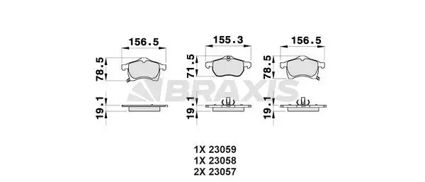 BRAXIS AB0031 Ön Fren Balatası resmi