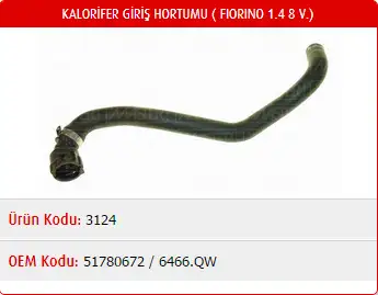 MASTER M3124 Kalorifer Hortumu 6466QW resmi