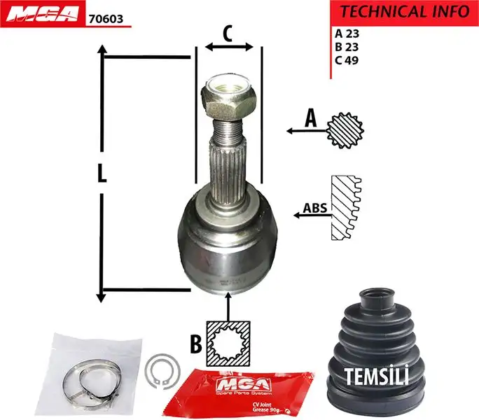 MGA 70603 Aks Kafası (Dış) resmi
