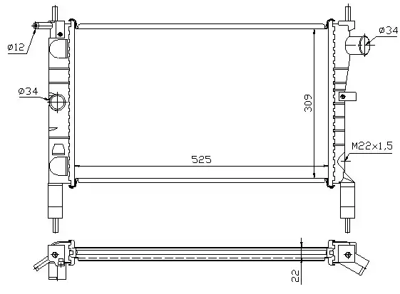 ORIS MOP003034 Radyatör resmi