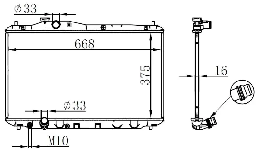 ORIS BHN168016 Radyatör 19010R1BA51 resmi