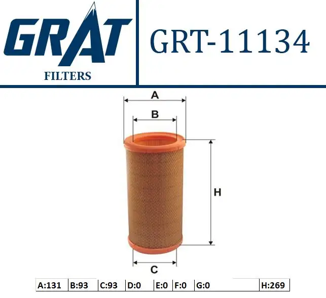 GRAT 11134 Hava Filtresi 7700857336 resmi