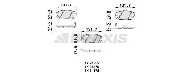 BRAXIS AB0439 Ön Fren Balatası resmi