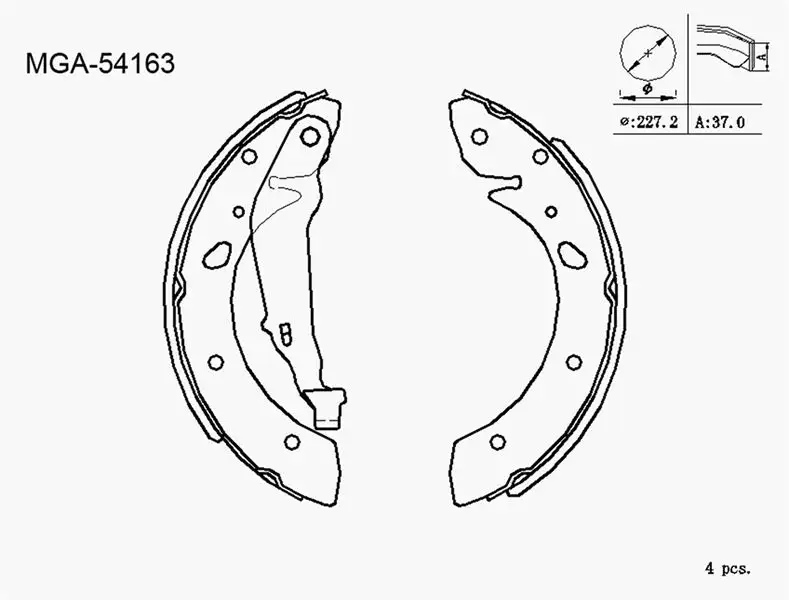 MGA 54163 Arka Fren Balatası 449505020 resmi