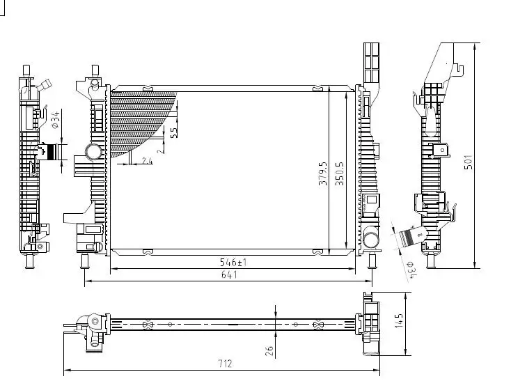 MGA 80514 Radyatör BV618005BD resmi