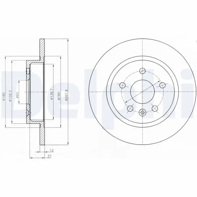 DELPHI BG4199C Arka Fren Diski resmi