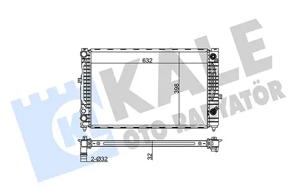 KALE 368000 Radyatör 8D0121251BC resmi