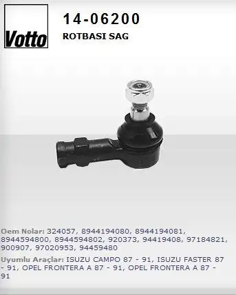 VOTTO 14-06200 Rot Başı 920373 resmi