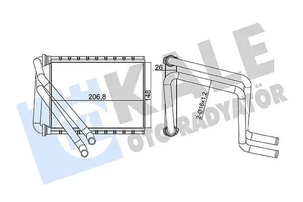 KALE 370665 Kalorifer Radyatörü 79119TBAA11 resmi