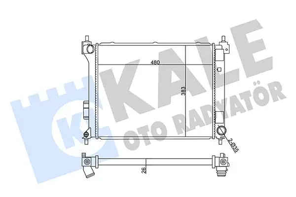 KALE 358930 Radyatör 253104P200 resmi
