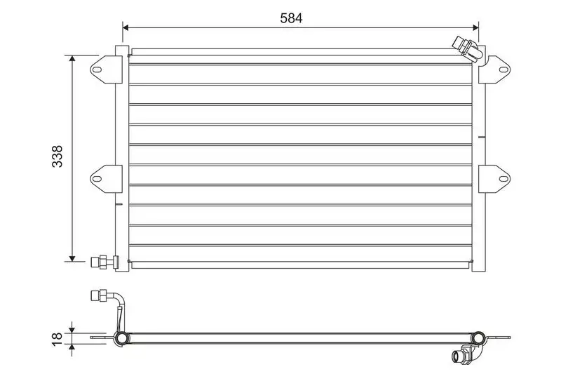 VALEO 816908 Klima Radyatörü resmi