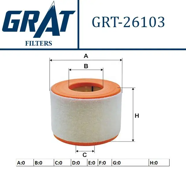 GRAT 26103 Hava Filtresi 4G0133843K resmi