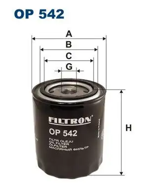 FILTRON OP542 Yağ Filtresi resmi