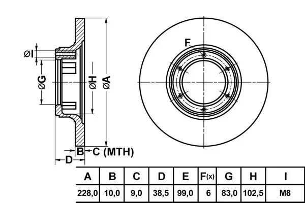 MGA 50900 Ön Fren Diski 7700502515 resmi