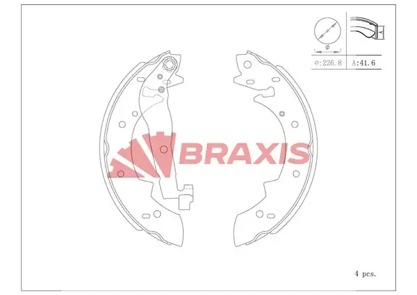 BRAXIS AC0122 Arka Fren Balatası 34211157302 resmi