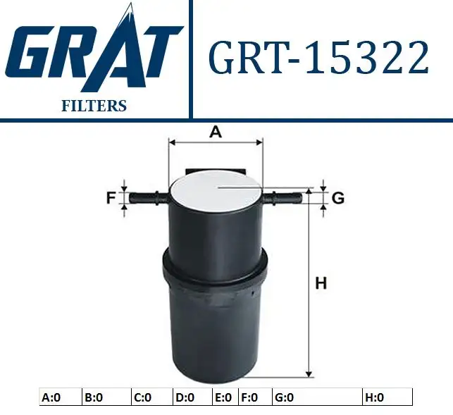 GRAT 15322 Yakıt Filtresi 2H0127401 resmi