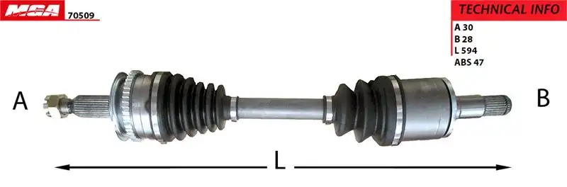 MGA 70509 Ön Aks (Sol) 3815A307 resmi