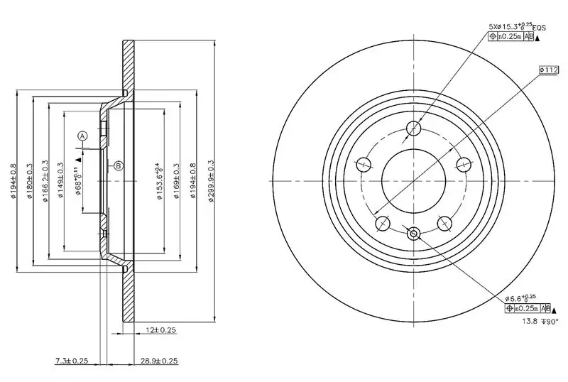 MGA 50435 Arka Fren Diski 8K0615601B resmi