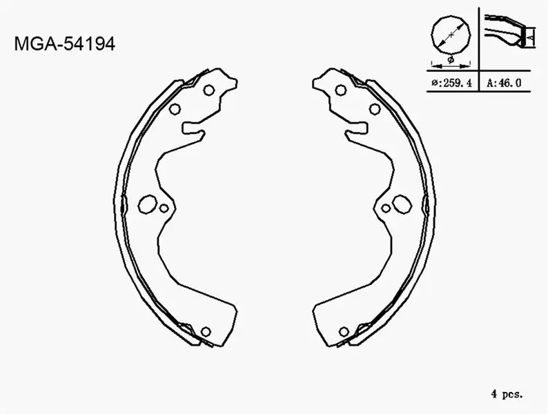 MGA 54194 Arka Fren Balatası OK452638Z resmi
