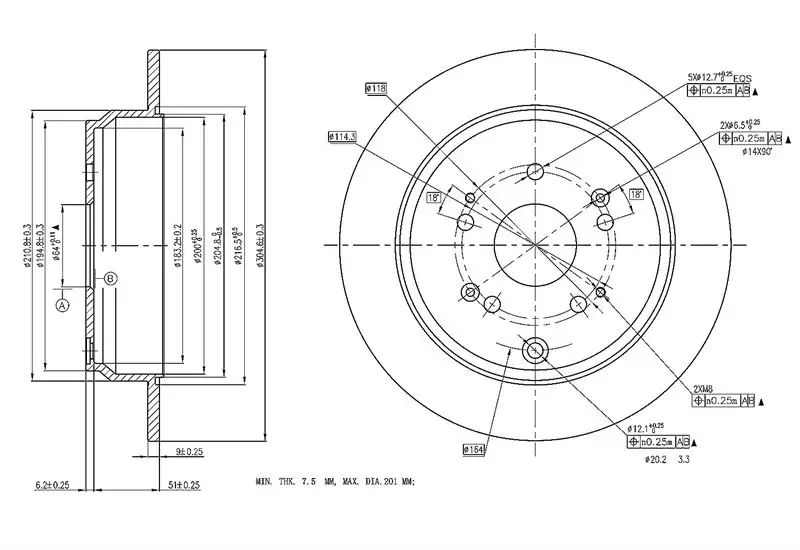 MGA 50436 Arka Fren Diski 42510SCAE50 resmi
