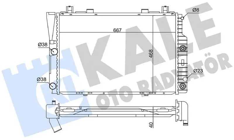 KALE 351700 Radyatör A1405002103 resmi