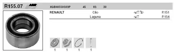 SNR XGB40550S03P Ön Aks Rulmanı resmi