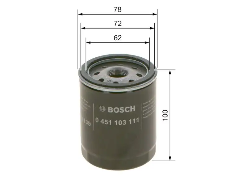 BOSCH 0451103111 Yağ Filtresi resmi