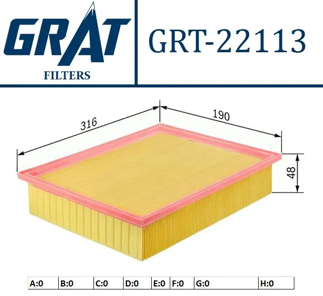 GRAT 22113 Hava Filtresi 1120940104 resmi