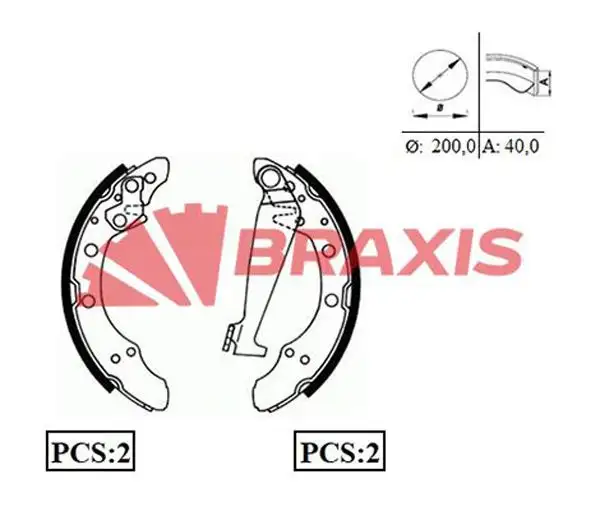 BRAXIS AC0014 Arka Fren Balatası resmi