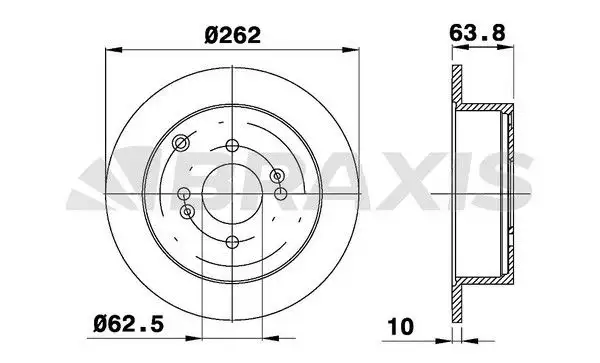 BRAXIS AE0204 Arka Fren Diski 584111G300 resmi