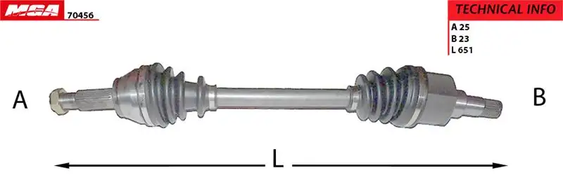 MGA 70456 Ön Aks (Sol) 2S613B437AG resmi