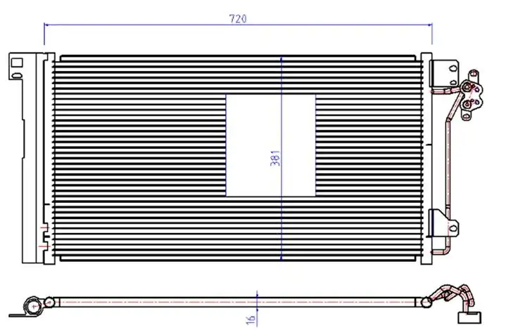 ORIS CVW041016 Klima Radyatörü 7H0820411B resmi