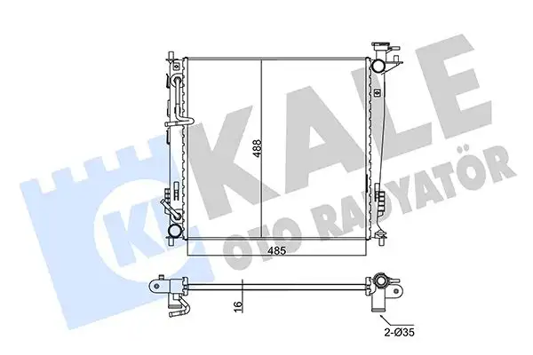 KALE 346155 Radyatör 253102S050 resmi
