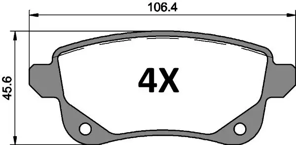 MGA 55670 Arka Fren Balatası 440608235R resmi