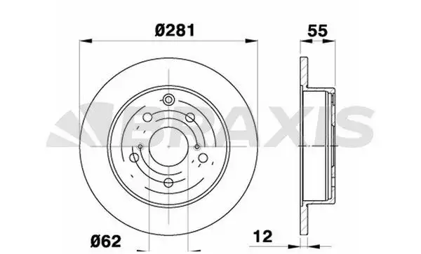 BRAXIS AE0281 Arka Fren Diski 4243142060 resmi