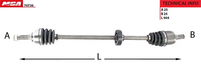 MGA 70736 Ön Aks (Sağ) 4950025210 resmi