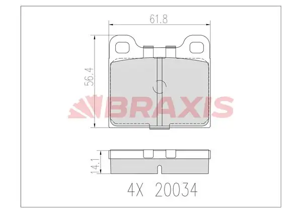 BRAXIS AB0603 Arka Fren Balatası resmi