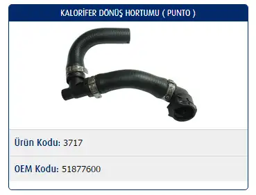 MASTER M3717 Kalorifer Hortumu 51877600 resmi