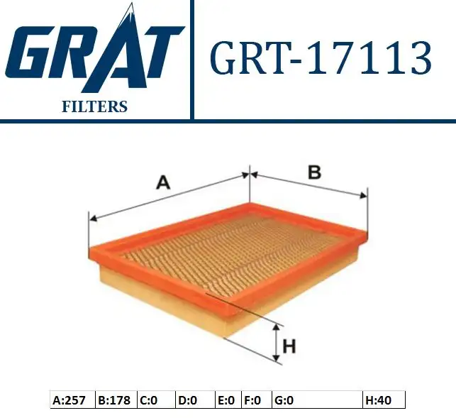 GRAT 17113 Hava Filtresi 96MF9601AB resmi