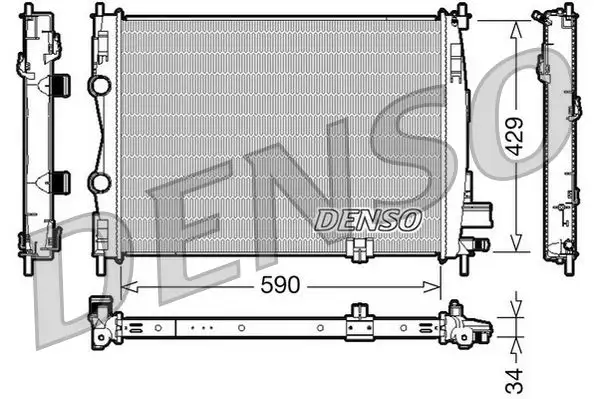 DENSO DRM46018 Radyatör resmi