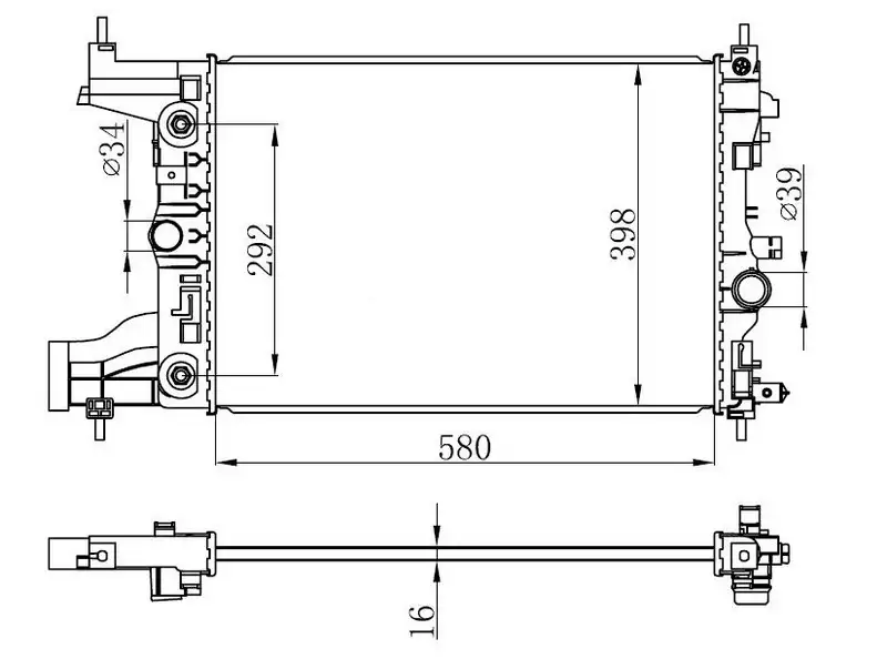 ORIS BOP544016 Radyatör 1300300 resmi