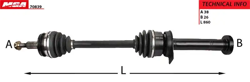 MGA 70839 Ön Aks (Sağ) 7E0407272S resmi