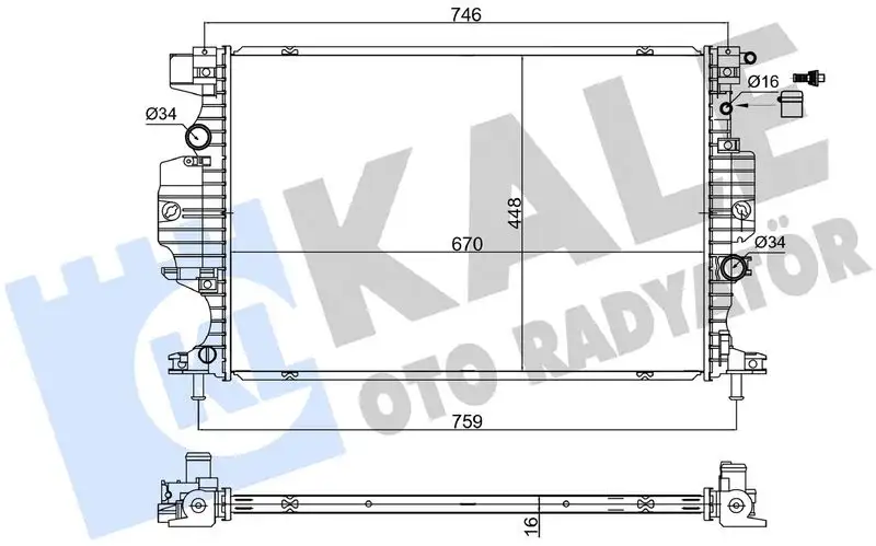 KALE 361460 Radyatör resmi