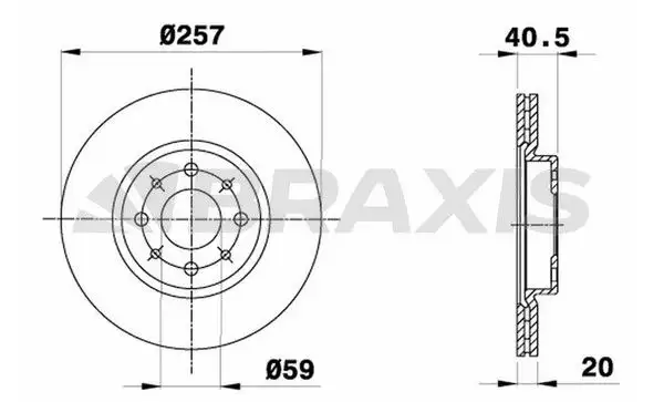 BRAXIS AE0027 Ön Fren Diski 51749124 resmi