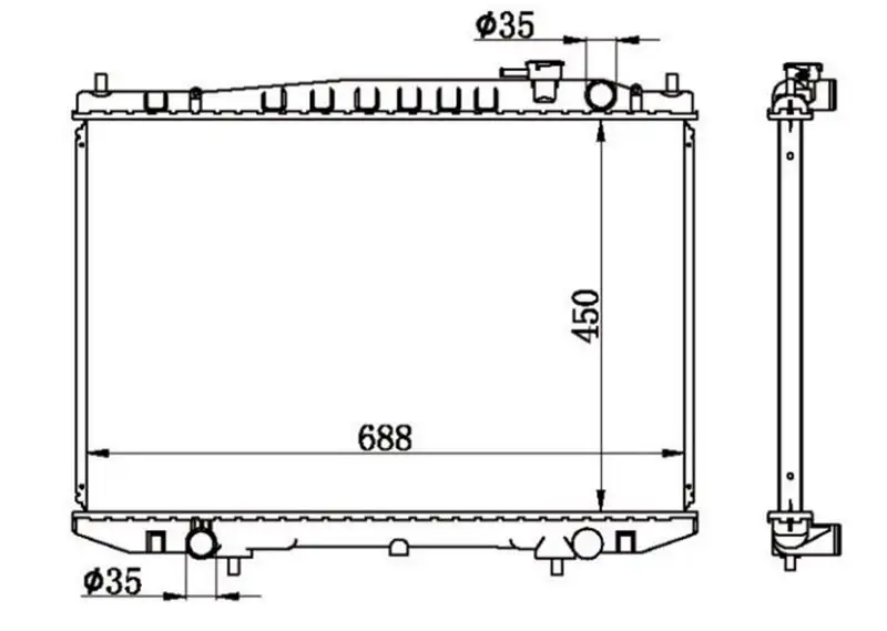 MGA 80650 Radyatör 214102S710 resmi